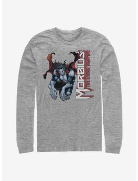 Marvel Morbius Hero Shot Long-Sleeve T-Shirt, ATH HTR, hi-res