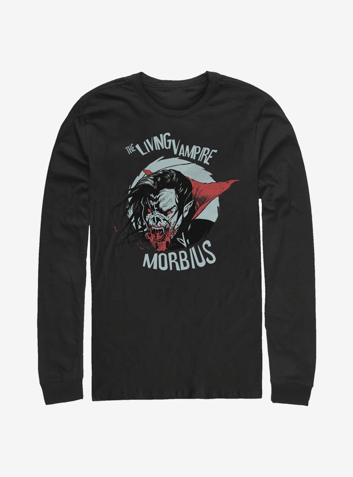 Marvel Morbius Moonlight Vampire Long-Sleeve T-Shirt, BLACK, hi-res