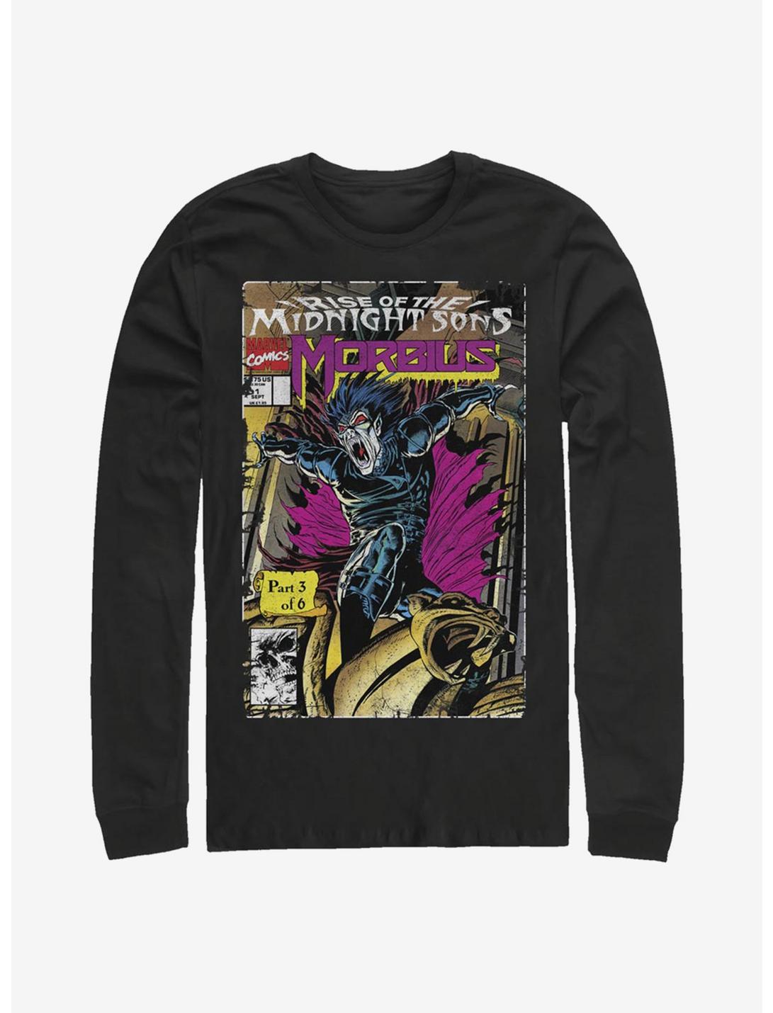 Marvel Morbius Comic Cover Long-Sleeve T-Shirt, BLACK, hi-res