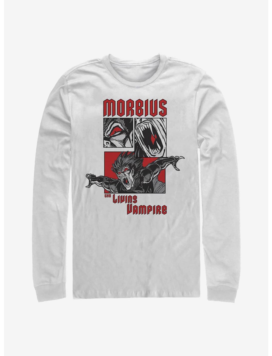 Marvel Morbius Comic Panels Long-Sleeve T-Shirt, WHITE, hi-res