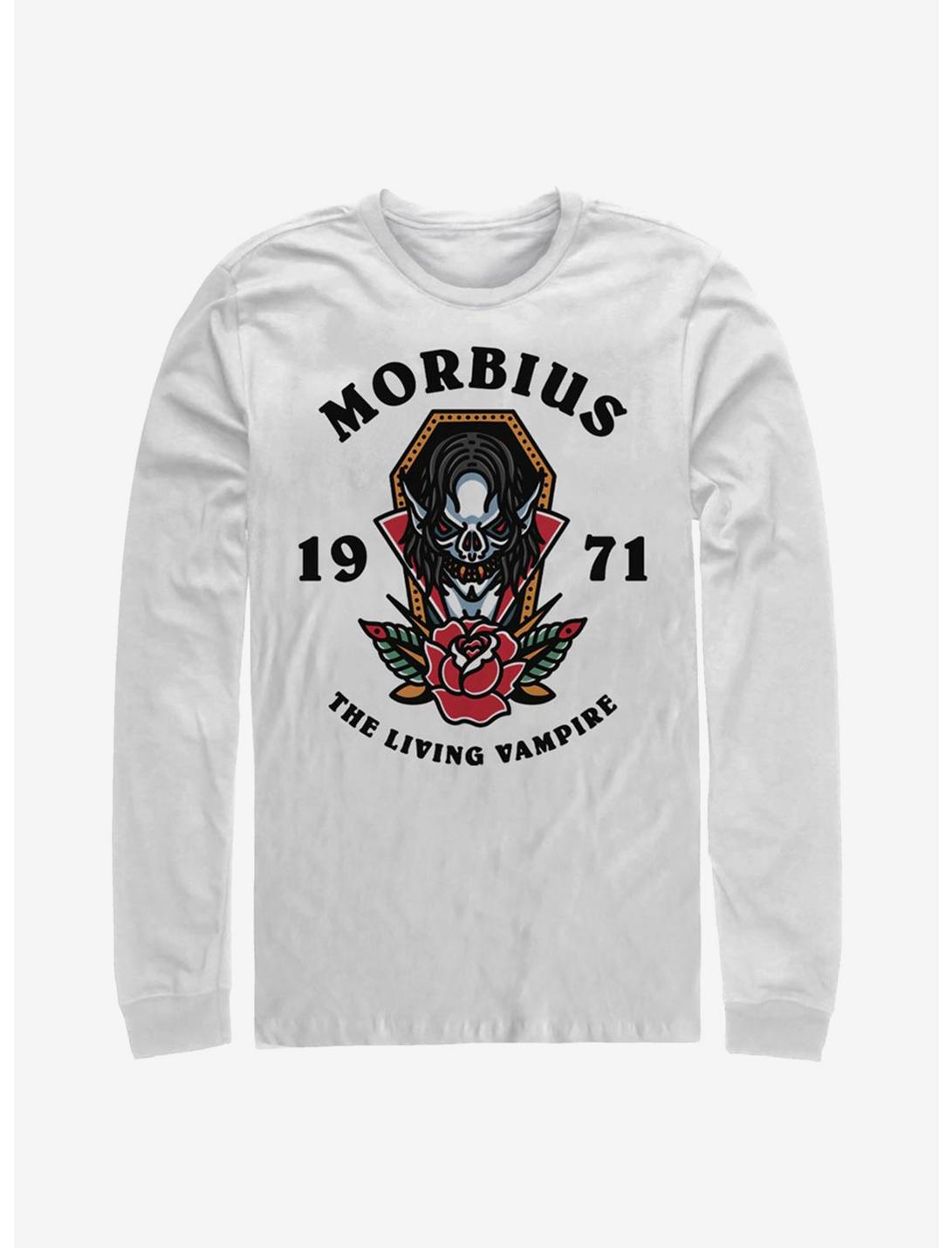 Marvel Morbius Deadly 1971 Vampire Long-Sleeve T-Shirt, WHITE, hi-res