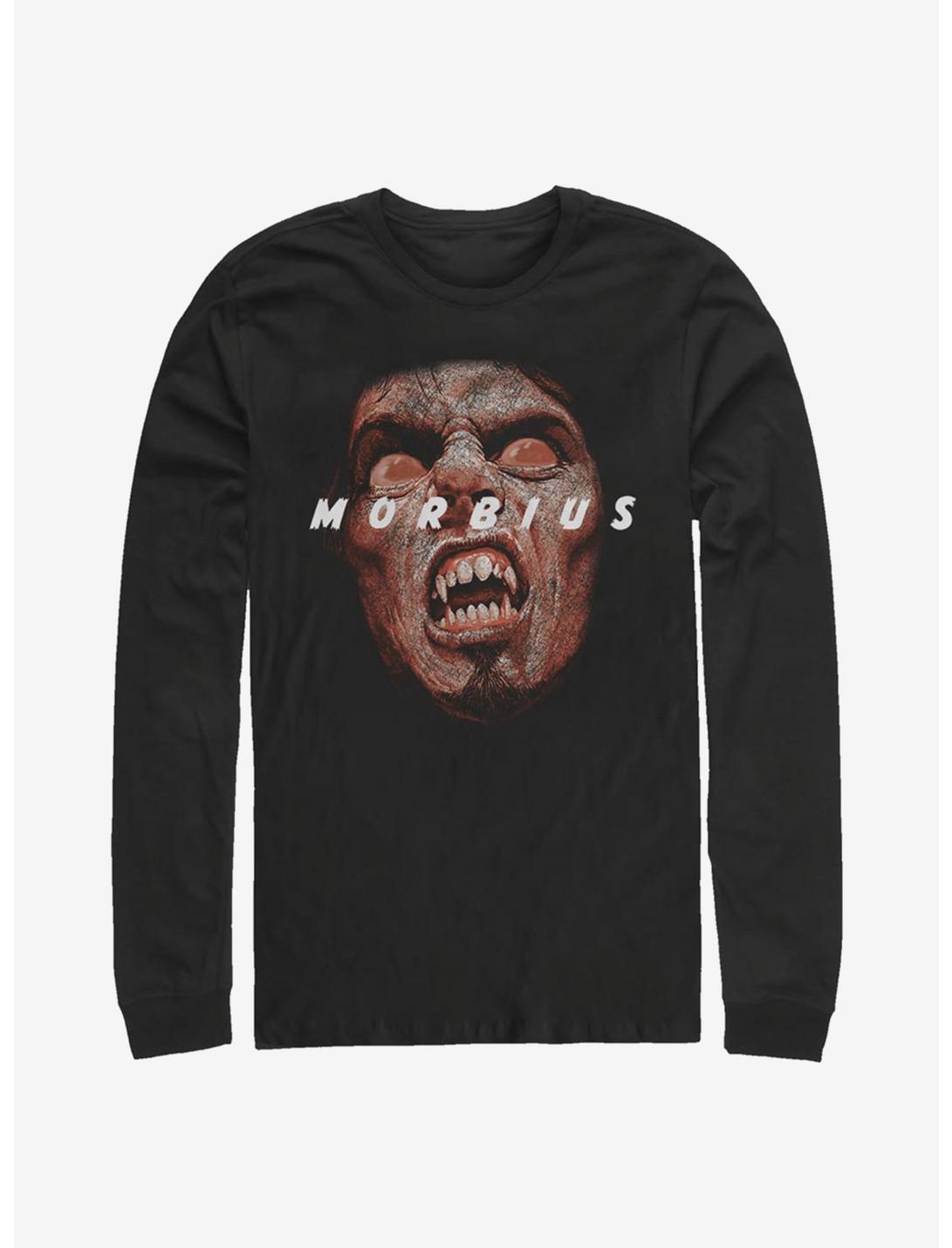 Marvel Morbius Deadly Face Long-Sleeve T-Shirt, BLACK, hi-res