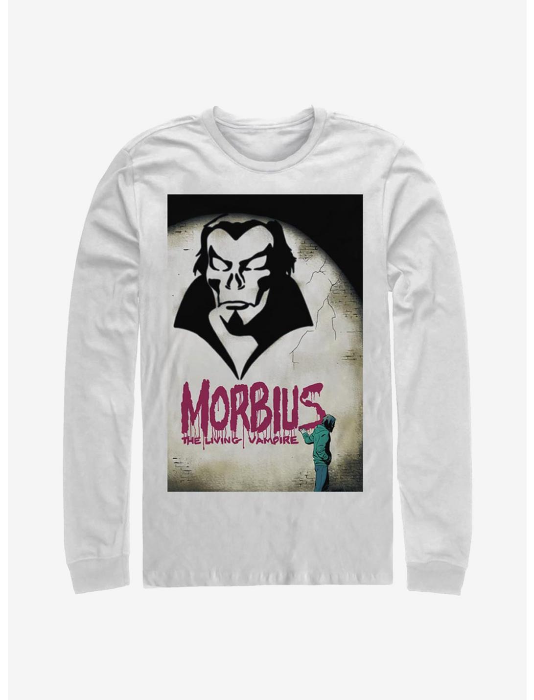 Marvel Morbius Spray Paint Cover Long-Sleeve T-Shirt, WHITE, hi-res