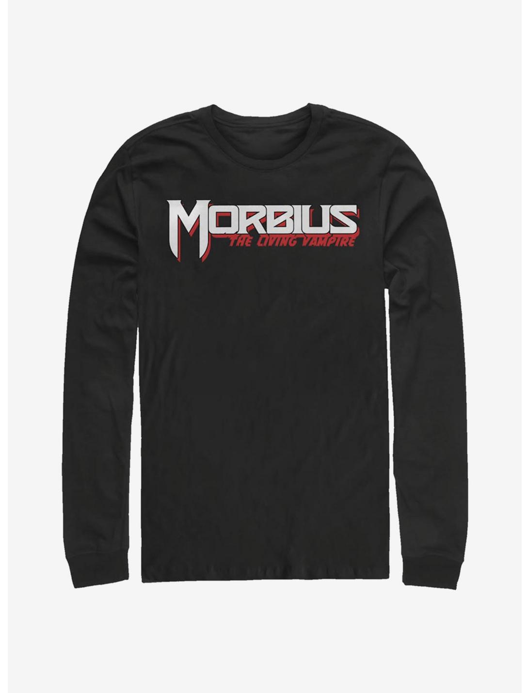 Marvel Morbius Vampire Bold Title Long-Sleeve T-Shirt, BLACK, hi-res