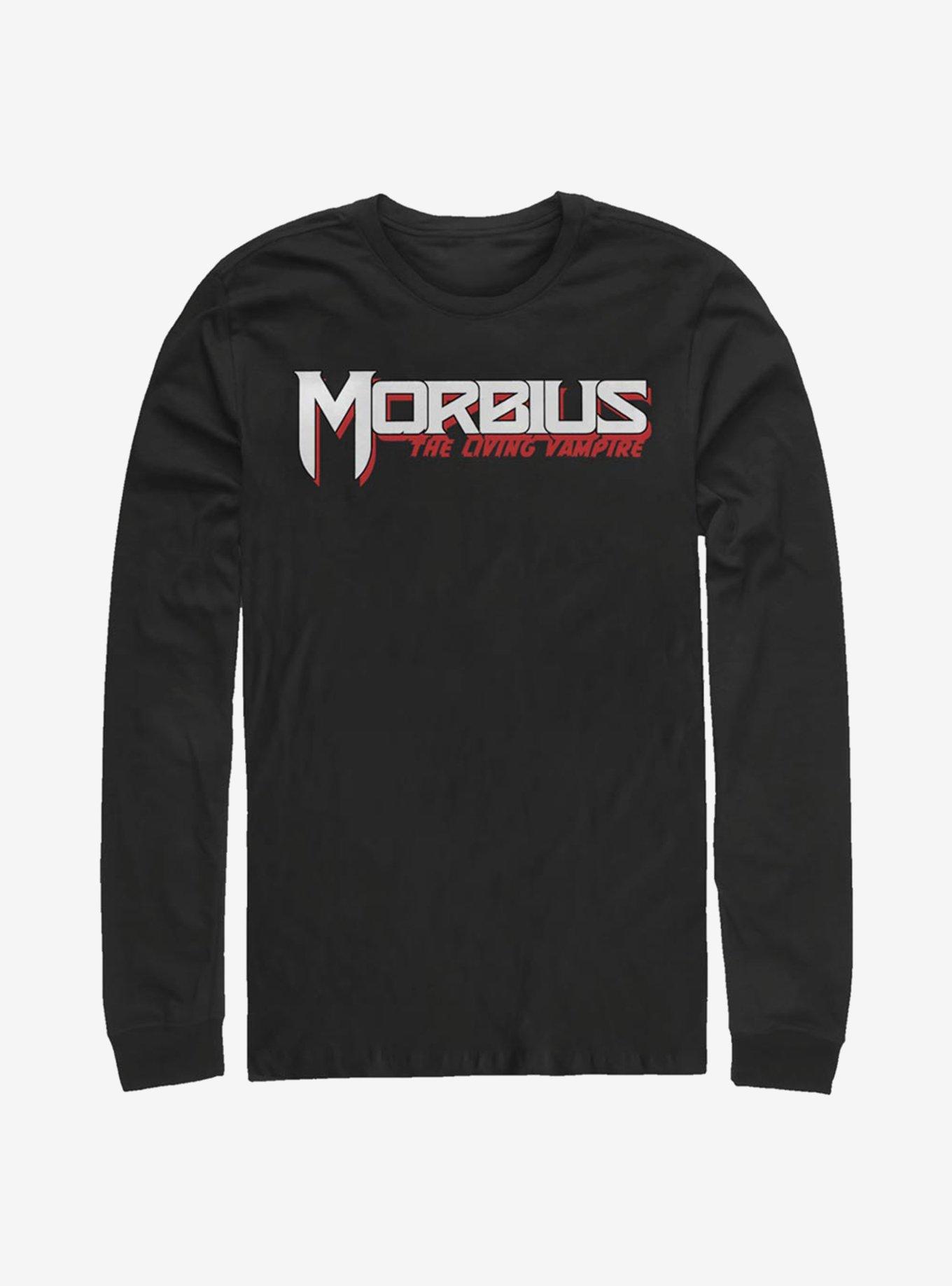 Marvel Morbius Vampire Bold Title Long-Sleeve T-Shirt, BLACK, hi-res