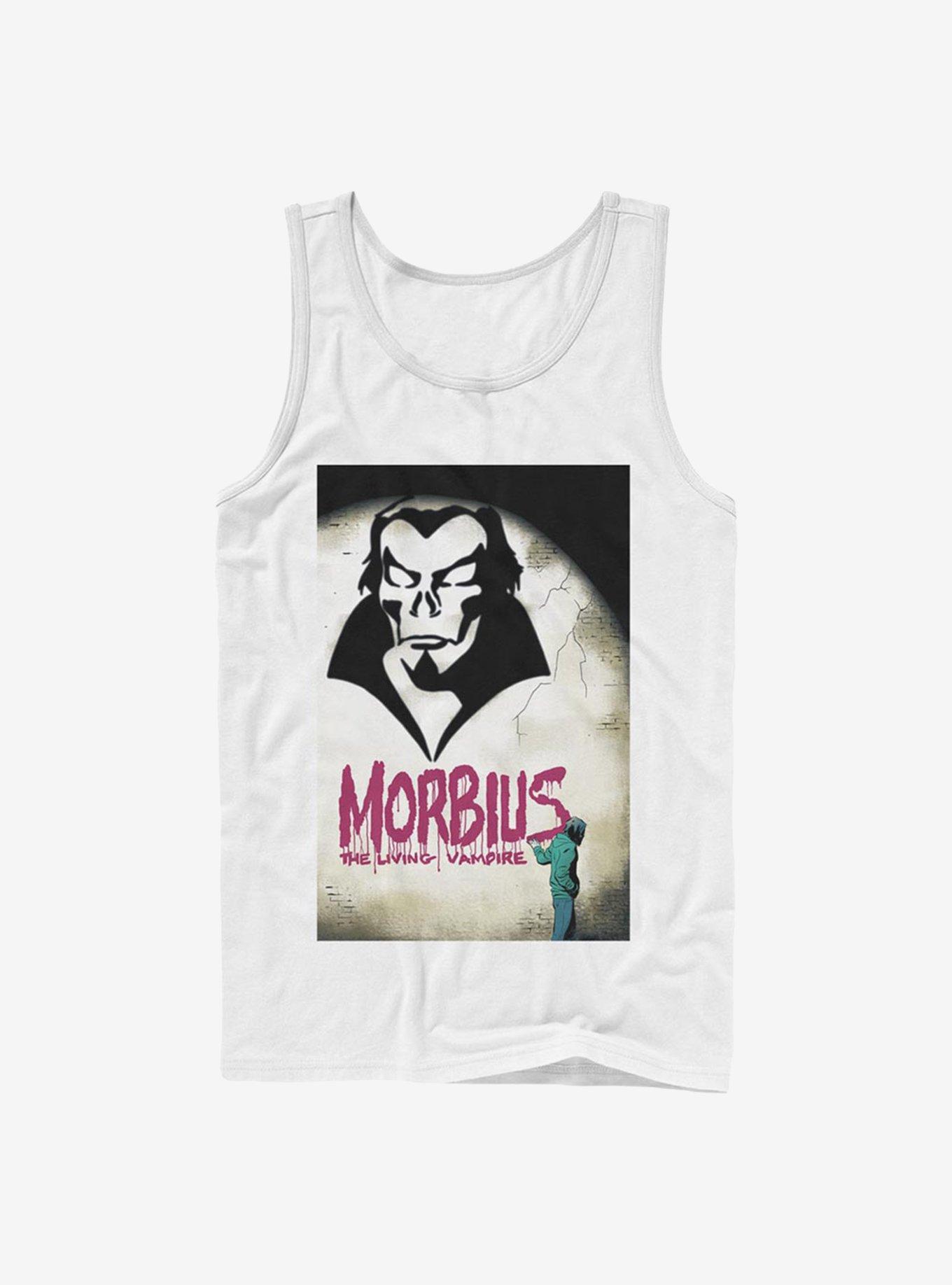 Marvel Morbius Spray Paint Cover Tank, WHITE, hi-res