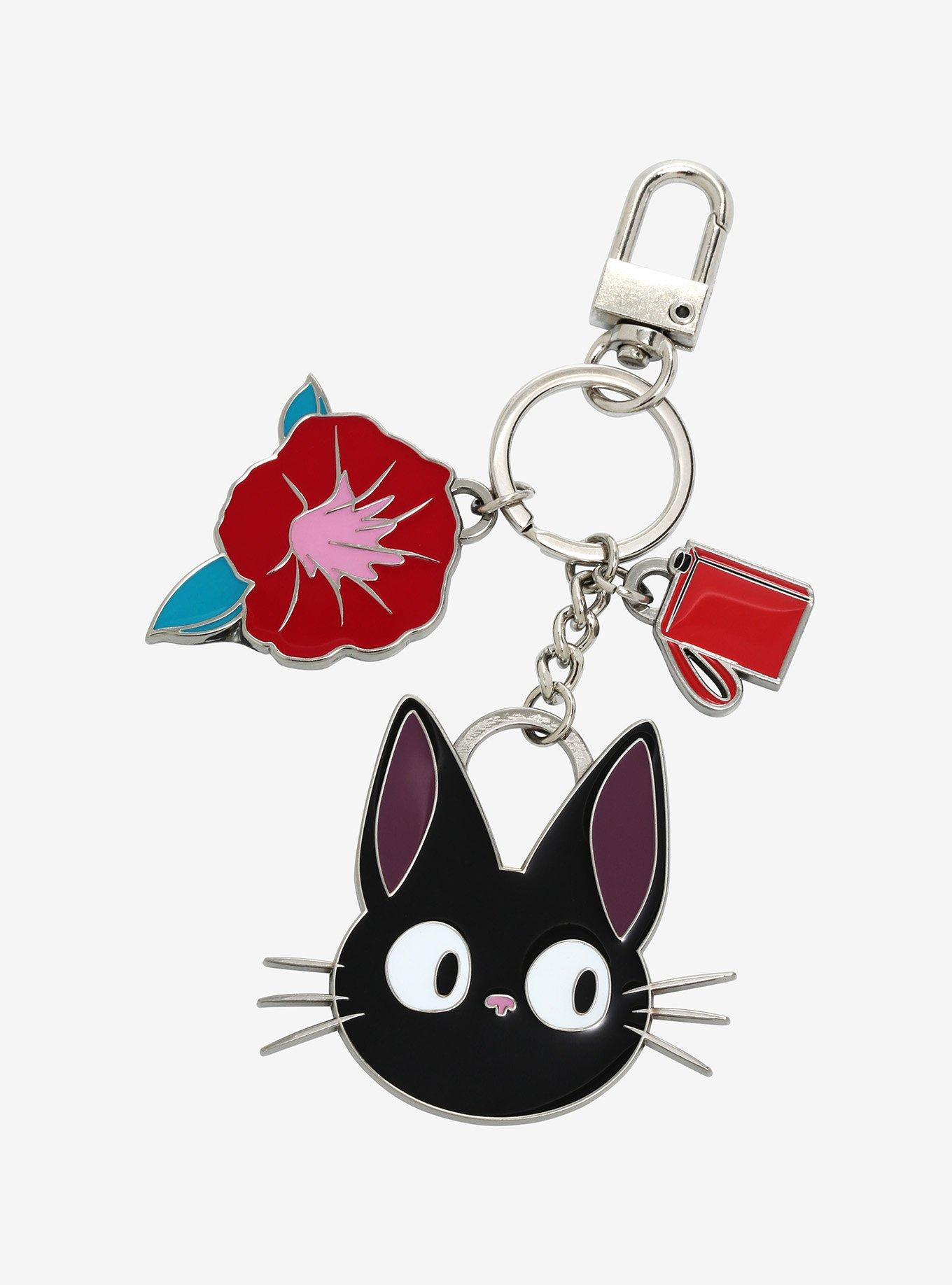 Studio Ghibli Kiki's Delivery Service Jiji Enamel Charms Keychain - BoxLunch Exclusive, , hi-res