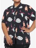 The Nightmare Before Christmas Oogie's Boys Girls Woven Button-Up Plus Size, MULTI, hi-res
