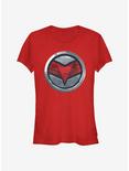 Marvel The Falcon And The Winter Soldier Falcon Logo Girls T-Shirt, RED, hi-res