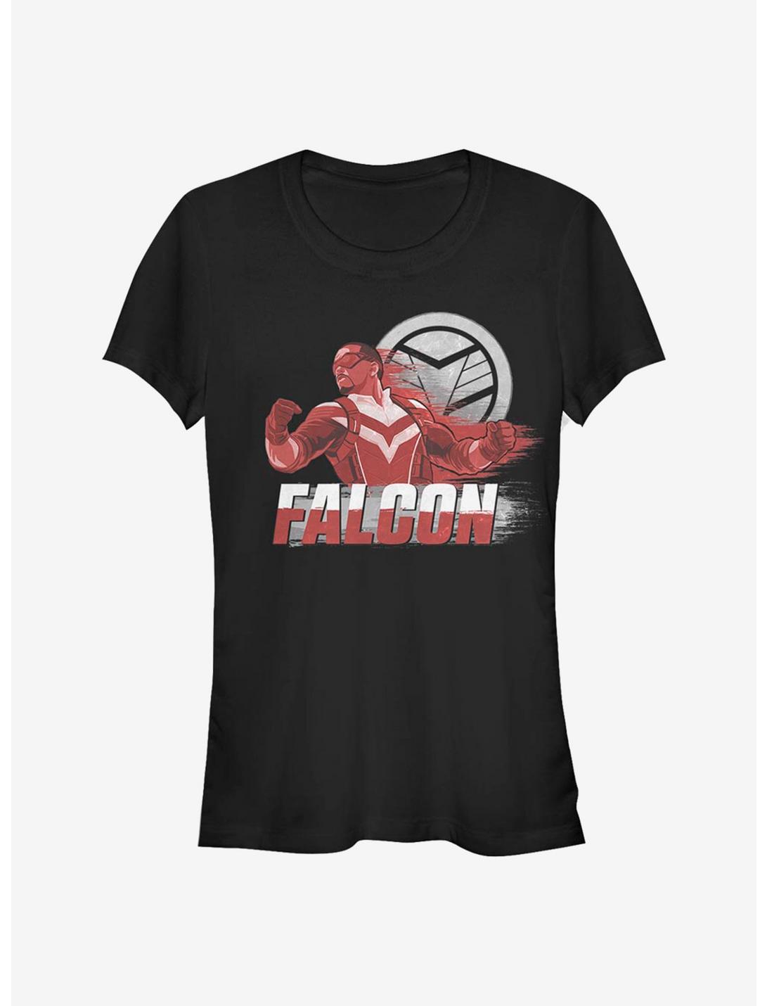 Marvel The Falcon And The Winter Soldier Falcon Speed Girls T-Shirt, BLACK, hi-res