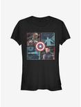 Marvel The Falcon And The Winter Soldier Hero Box Up Girls T-Shirt, BLACK, hi-res