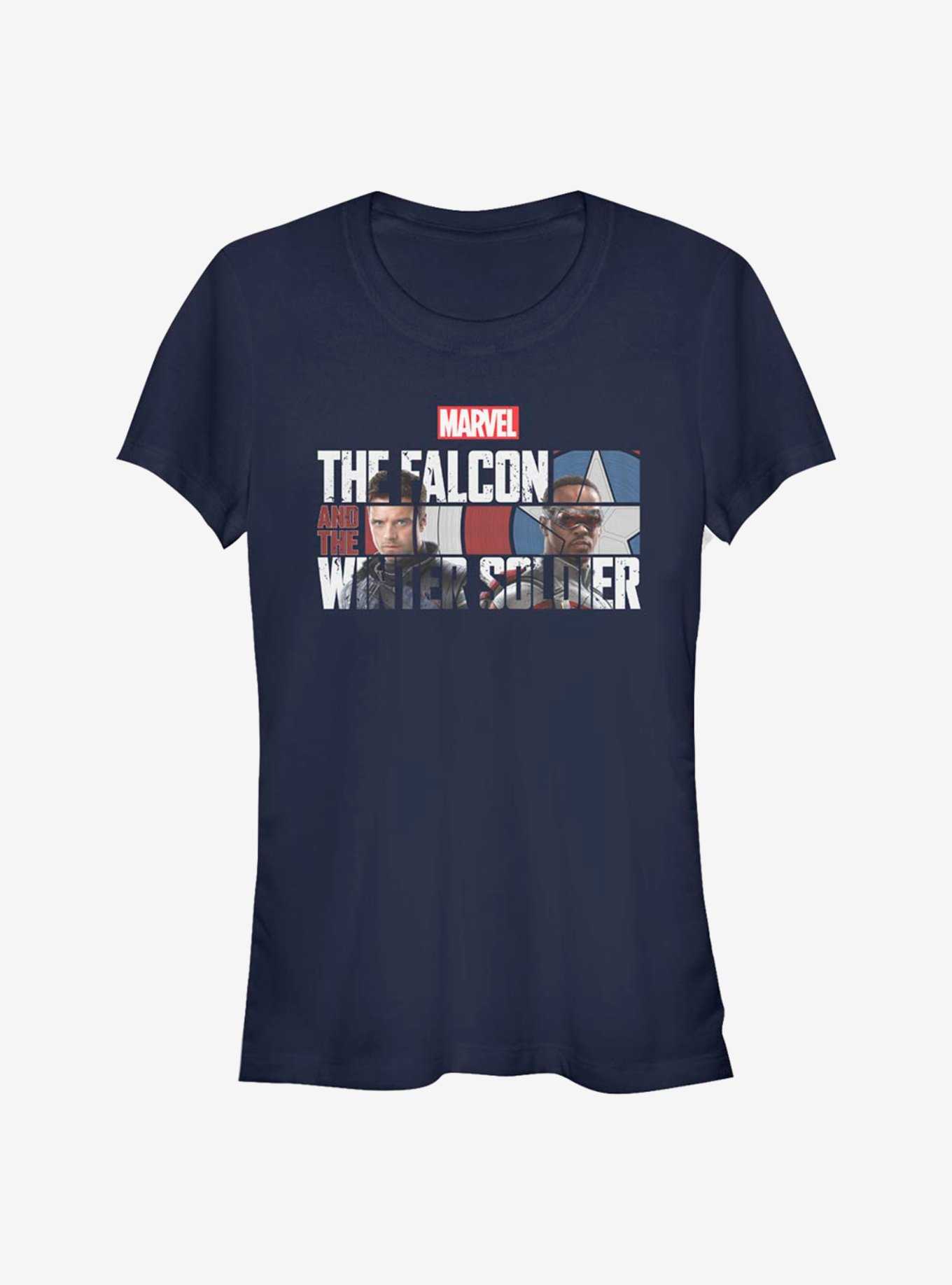Marvel The Falcon And The Winter Soldier Logo Fill Girls T-Shirt, , hi-res