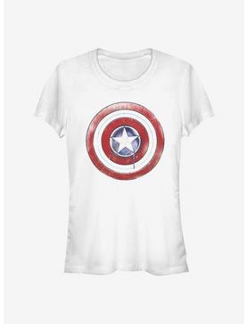 Marvel The Falcon And The Winter Soldier Paint Shield Girls T-Shirt, WHITE, hi-res