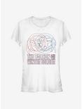 Marvel The Falcon And The Winter Soldier Red Blue Wireframe Girls T-Shirt, WHITE, hi-res