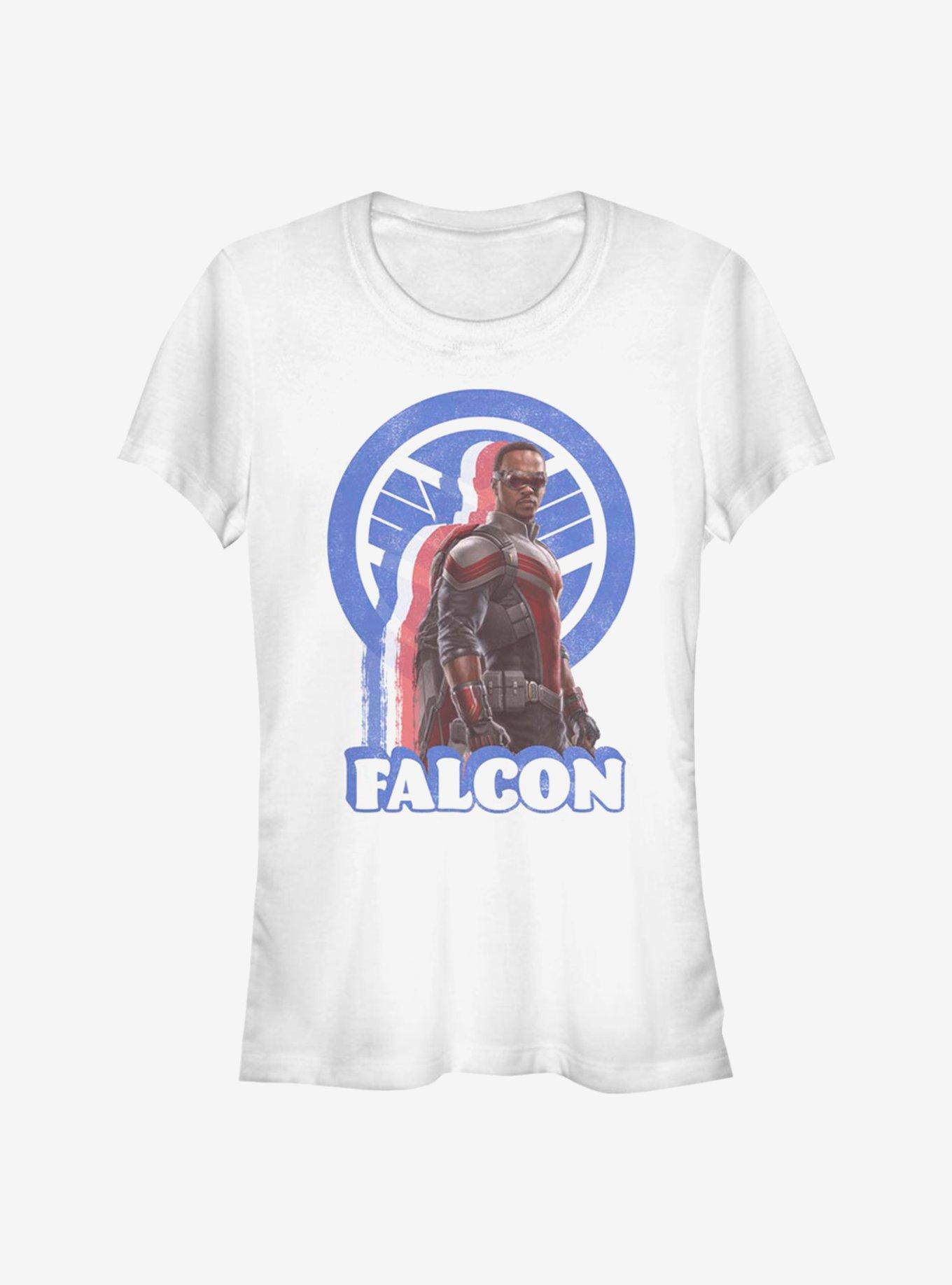 Marvel The Falcon And Winter Soldier Shadow Outline Girls T-Shirt