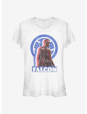 Marvel The Falcon And The Winter Soldier Shadow Outline Falcon Girls T-Shirt, WHITE, hi-res