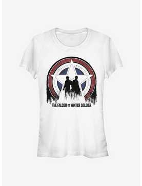 Marvel The Falcon And The Winter Soldier Silhouette Shield Girls T-Shirt, , hi-res