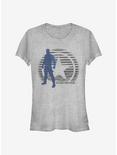 Marvel The Falcon And The Winter Soldier Winter Soldier Lockup Girls T-Shirt, ATH HTR, hi-res