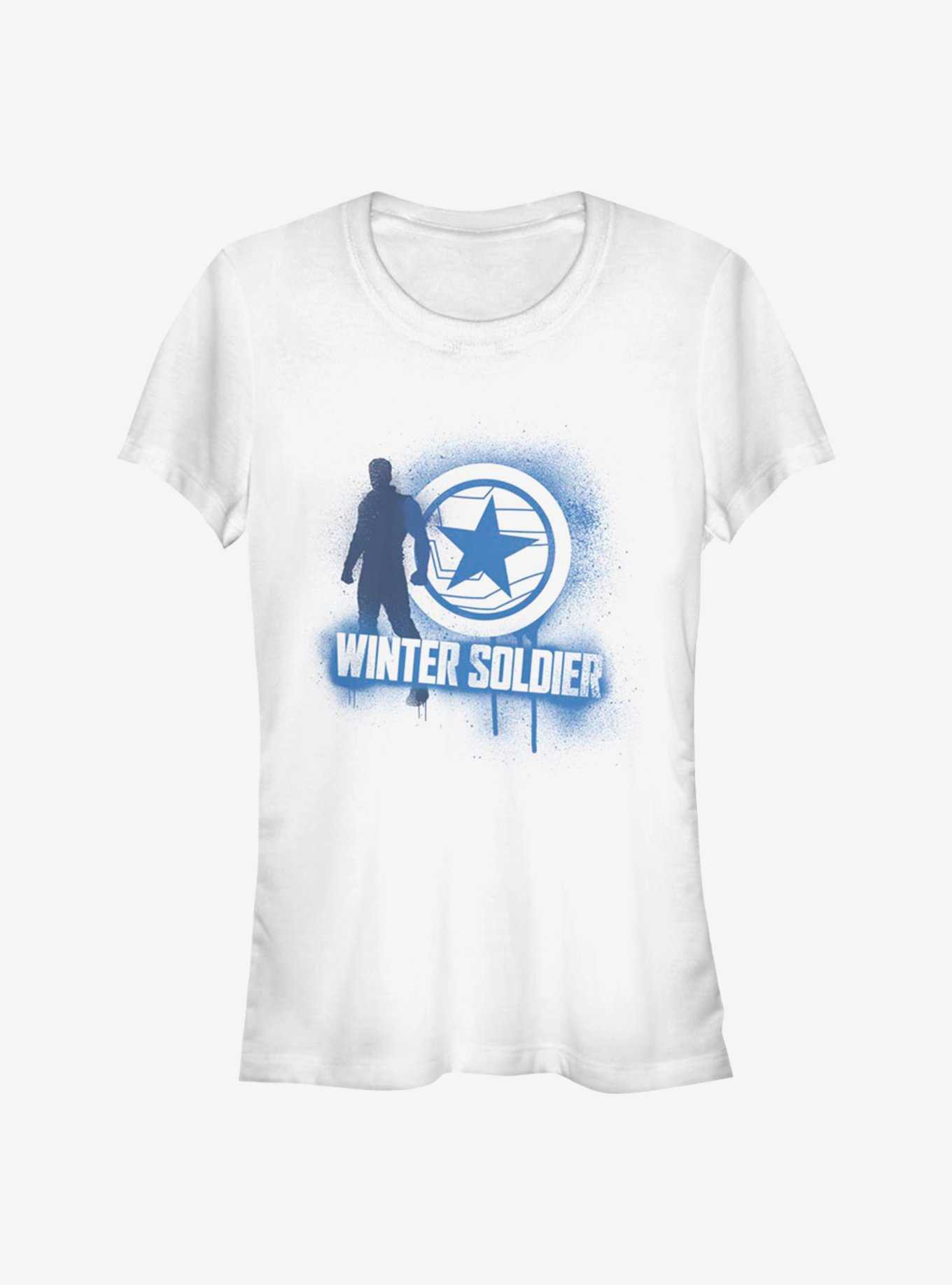Marvel The Falcon And The Winter Soldier Winter Soldier Spray Paint Girls T-Shirt, , hi-res