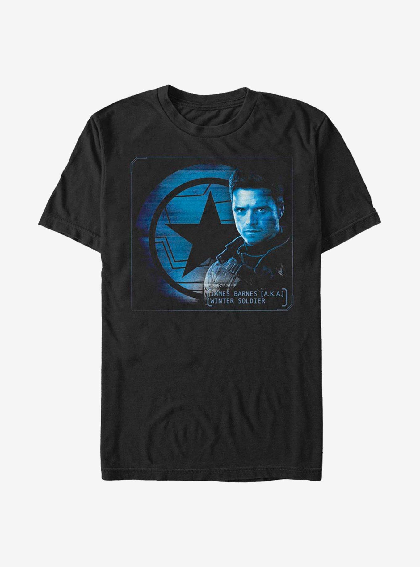 Marvel The Falcon And The Winter Soldier Barnes Shield T-Shirt, BLACK, hi-res