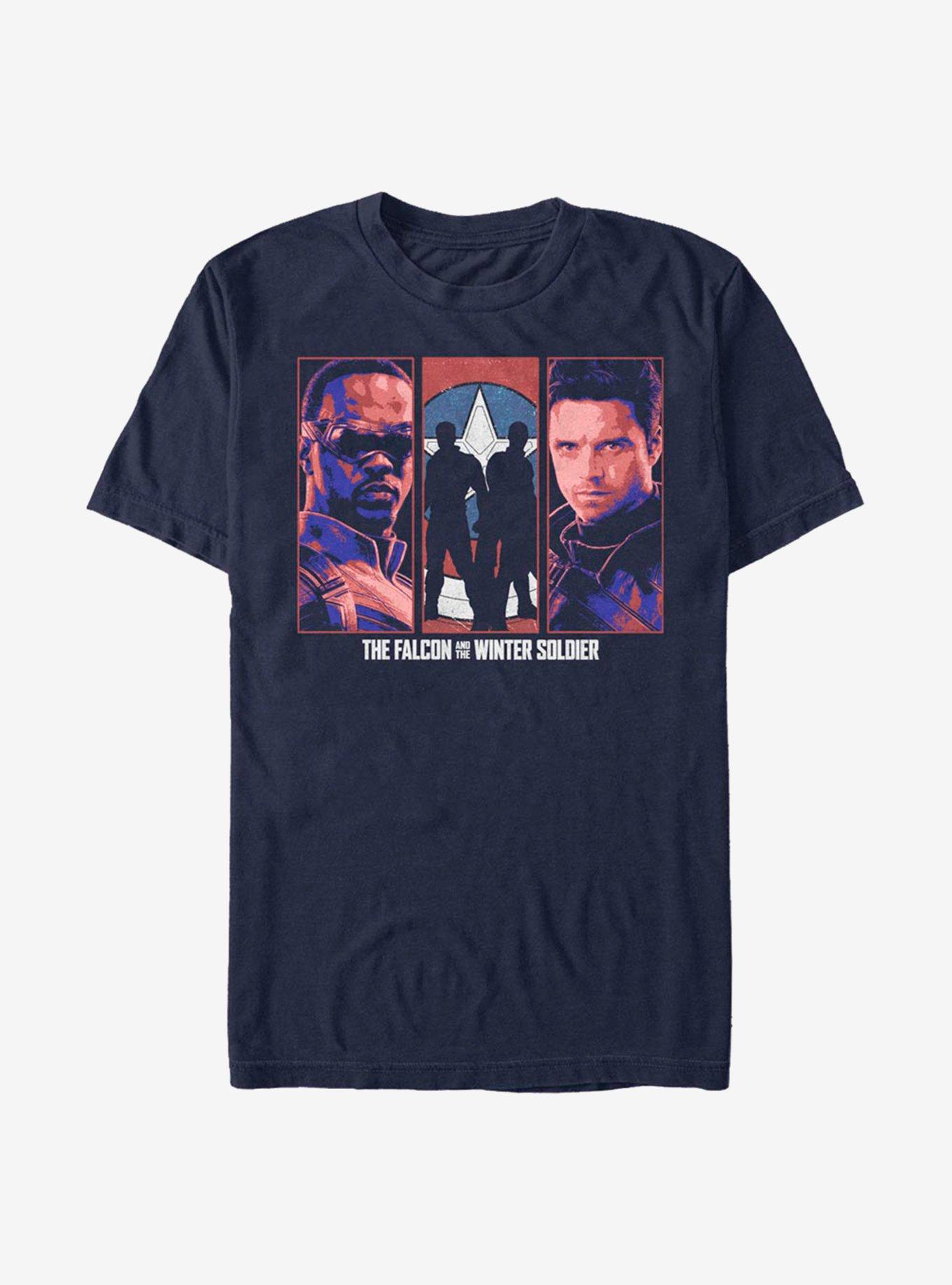 Marvel The Falcon And The Winter Soldier Group T-Shirt, NAVY, hi-res