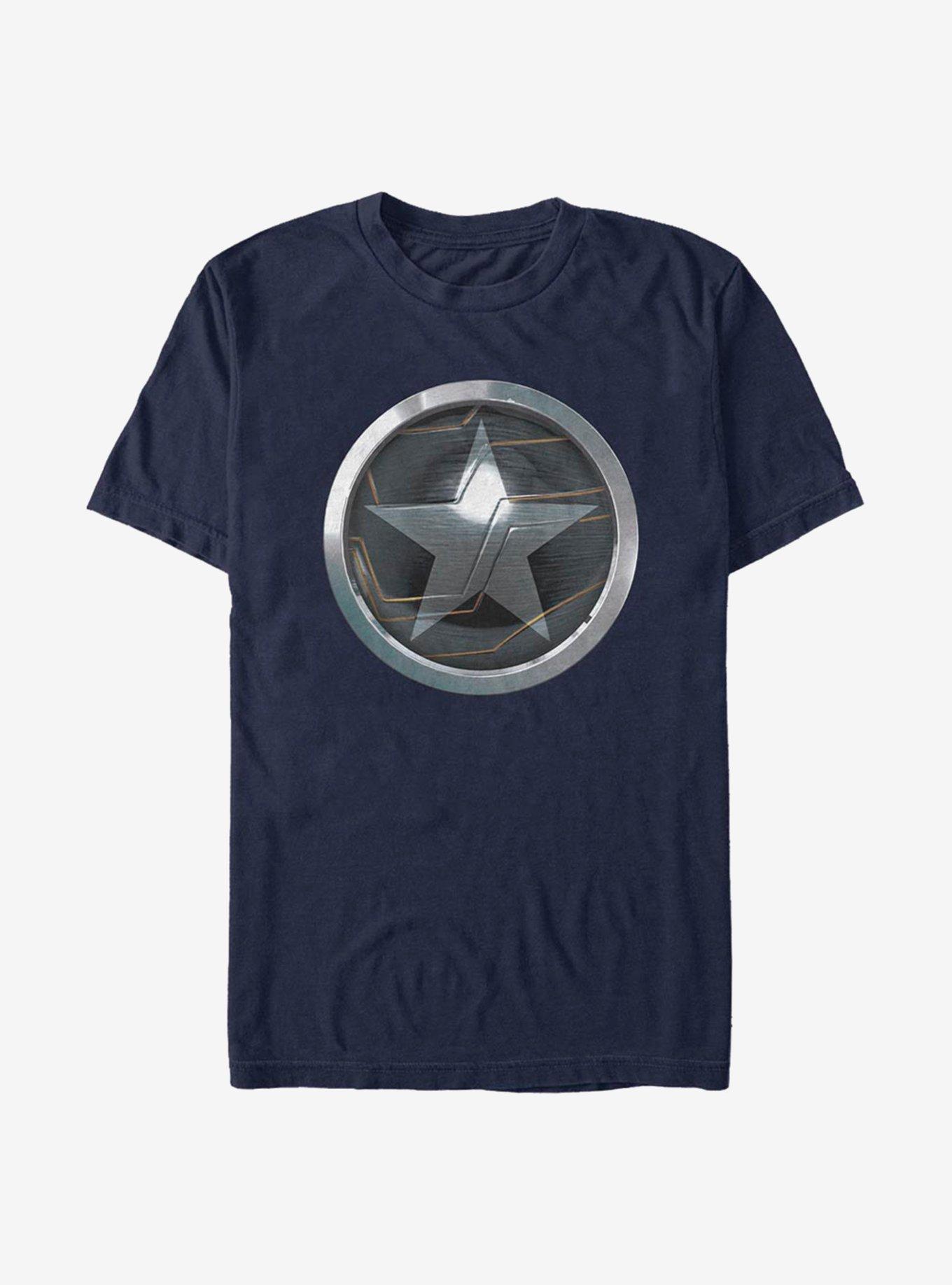 Marvel The Falcon And The Winter Soldier Logo T-Shirt, NAVY, hi-res