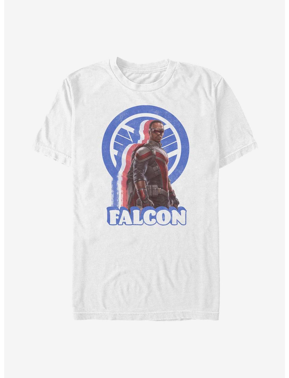 Marvel The Falcon And The Winter Soldier Shadow Outline Falcon T-Shirt, WHITE, hi-res