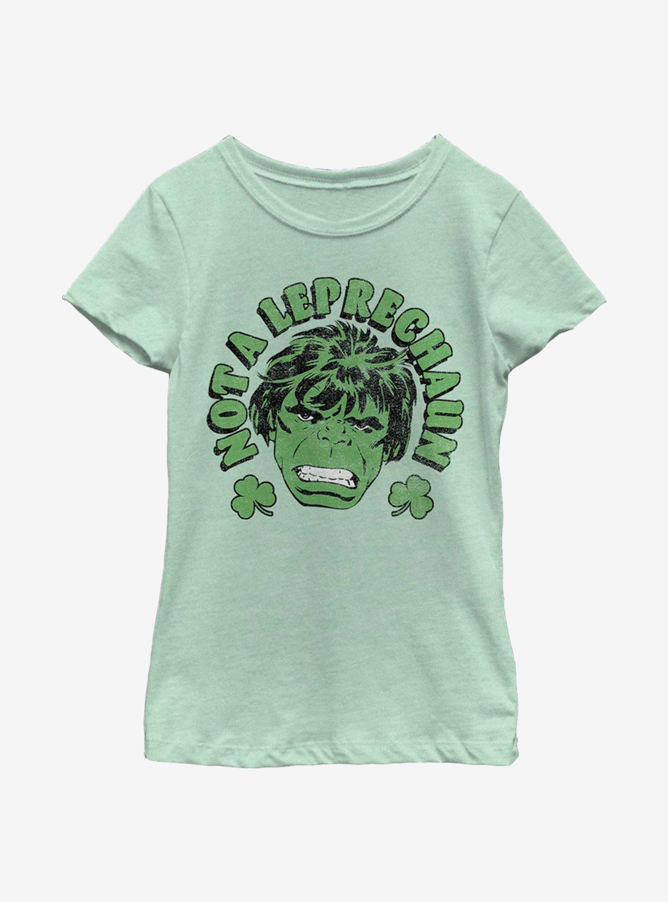 Marvel Hulk Not A Leprechaun Youth Girls T-Shirt, MINT, hi-res