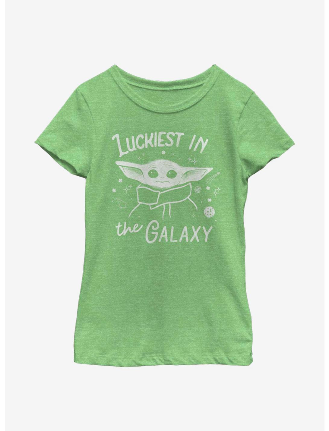 Star Wars The Mandalorian The Child Luckiest In The Galaxy Youth Girls T-Shirt, GRN APPLE, hi-res