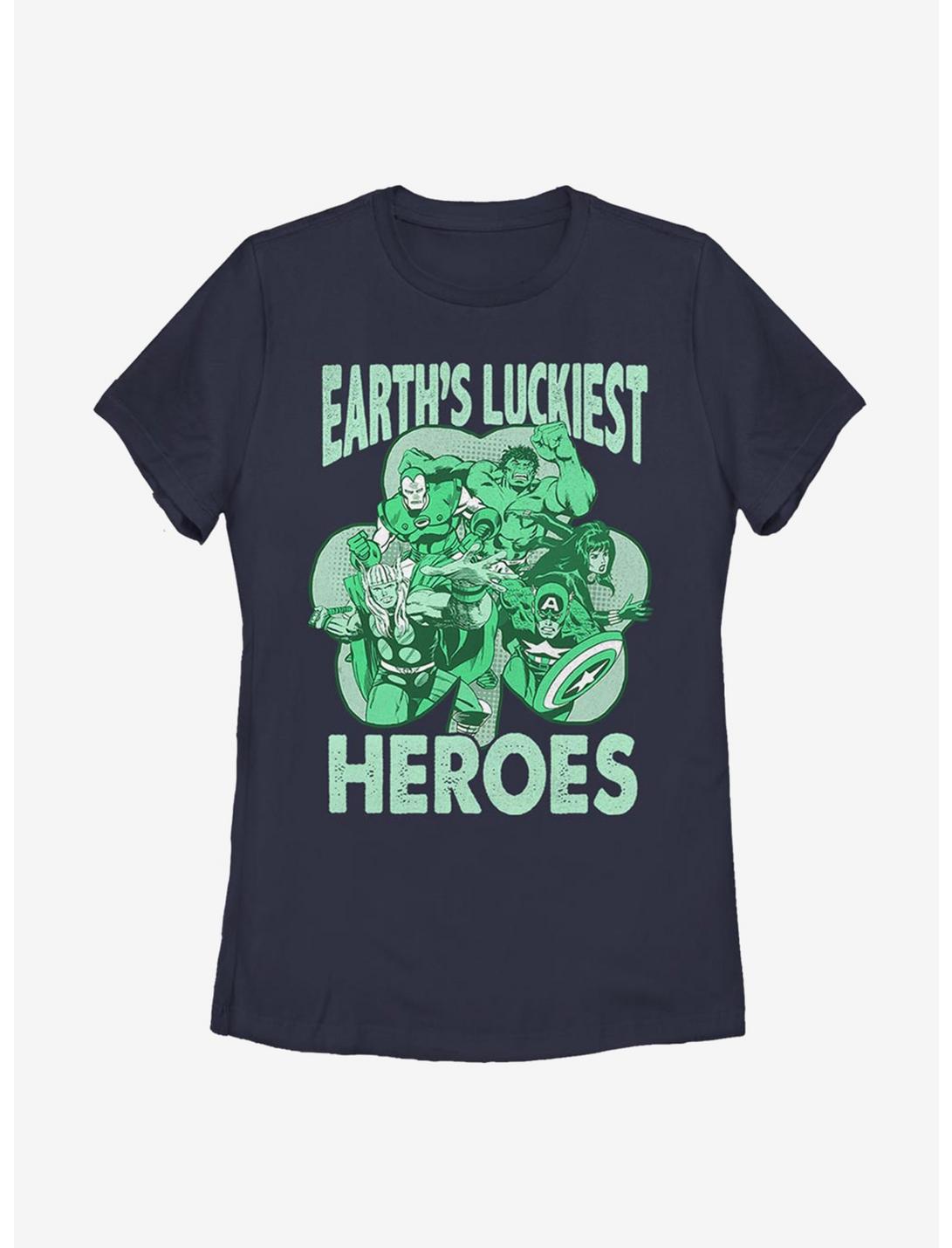 Marvel Avengers Luck Of The Hero Womens T-Shirt, NAVY, hi-res