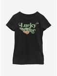 Star Wars The Mandalorian The Child Lucky One Youth Girls T-Shirt, BLACK, hi-res