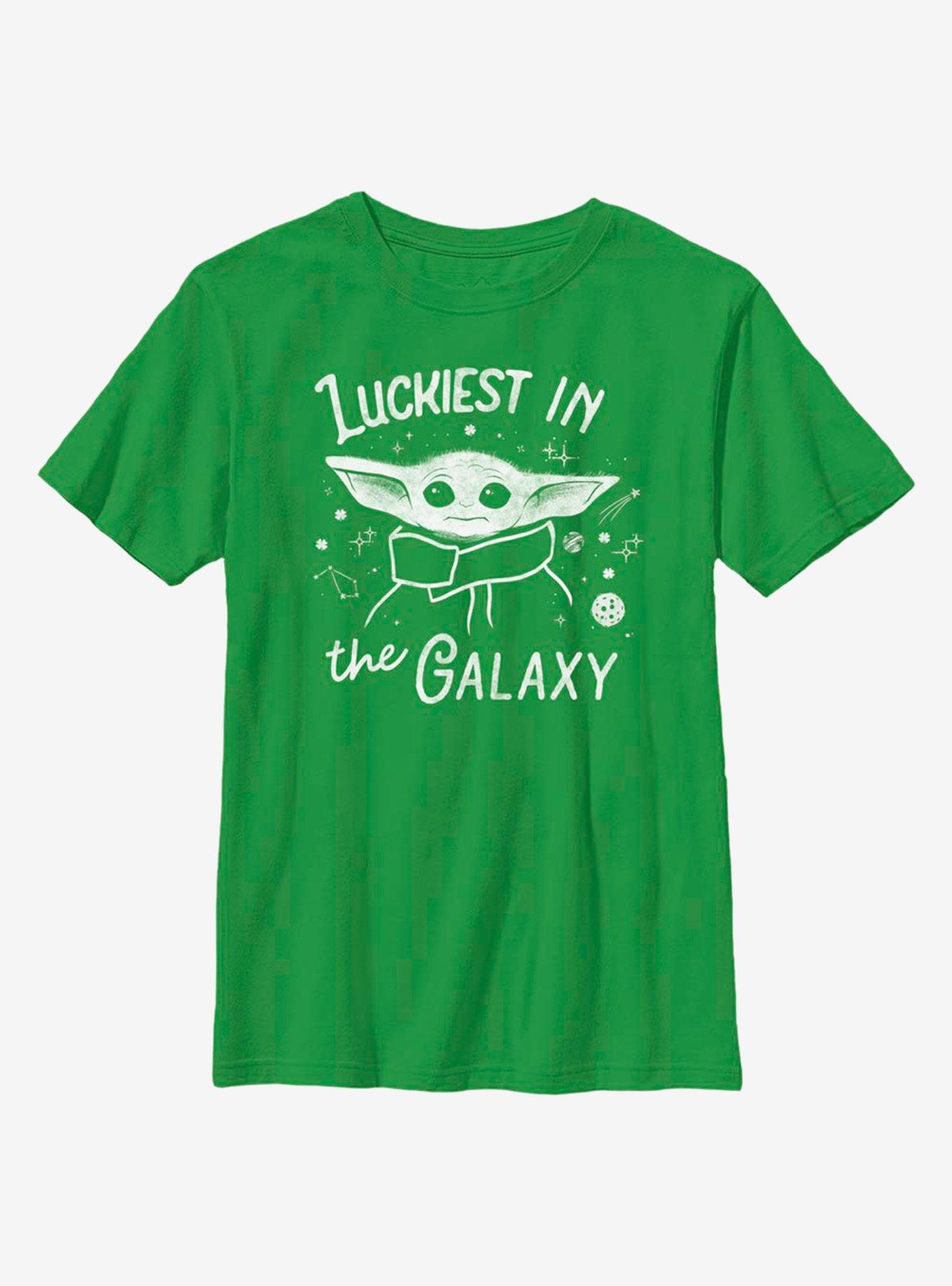 Star Wars The Mandalorian The Child Luckiest In The Galaxy Youth T-Shirt, KELLY, hi-res