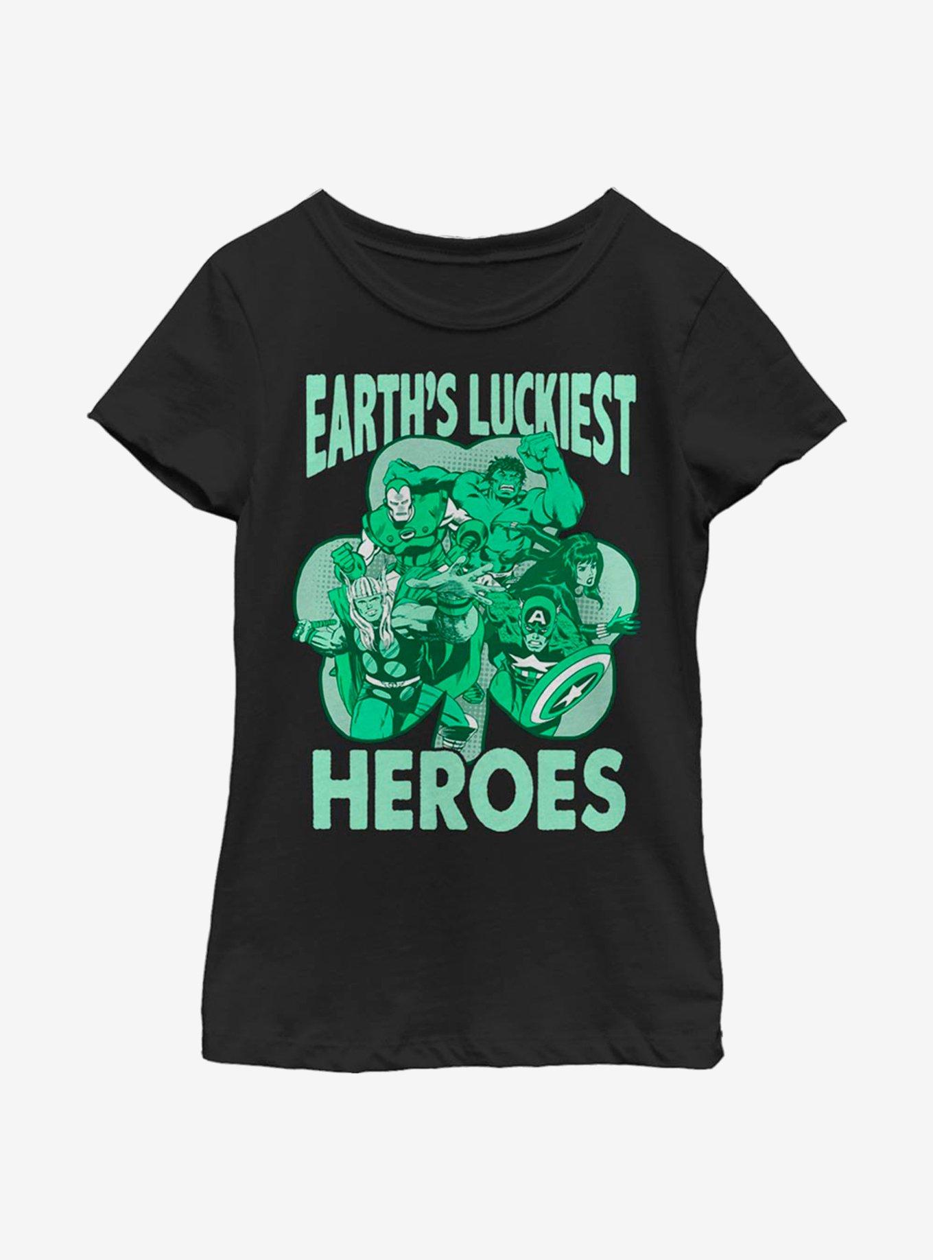 Marvel Avengers Luck Of The Hero Youth Girls T-Shirt, , hi-res