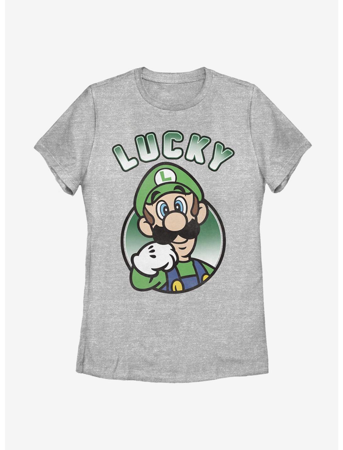 Nintendo Super Mario Lucky Luigi Womens T-Shirt, ATH HTR, hi-res