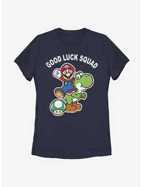 Nintendo Super Mario Good Luck Squad Womens T-Shirt, NAVY, hi-res