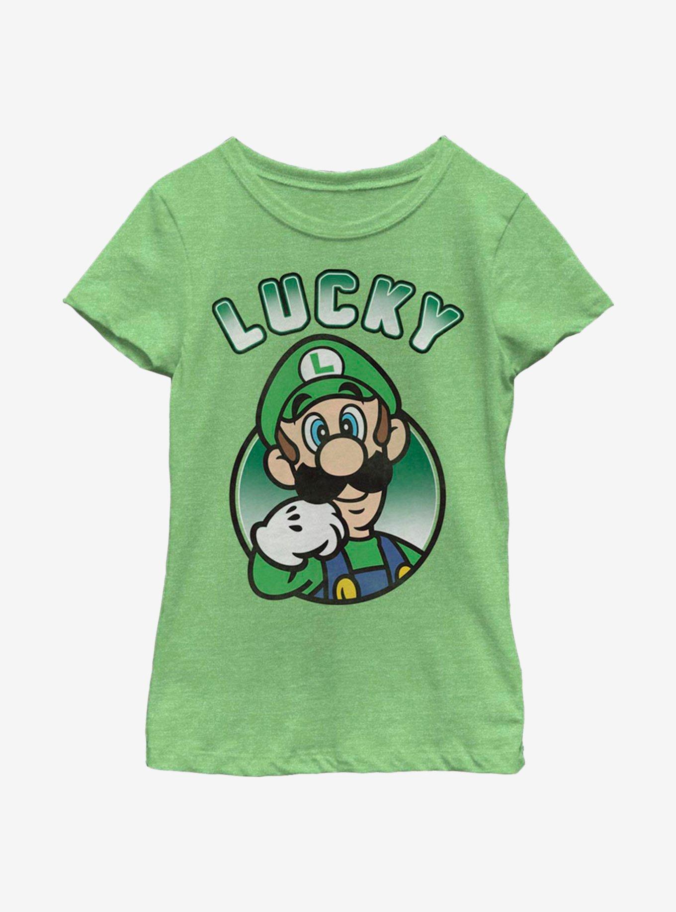 Nintendo Super Mario Lucky Luigi Youth Girls T-Shirt, , hi-res