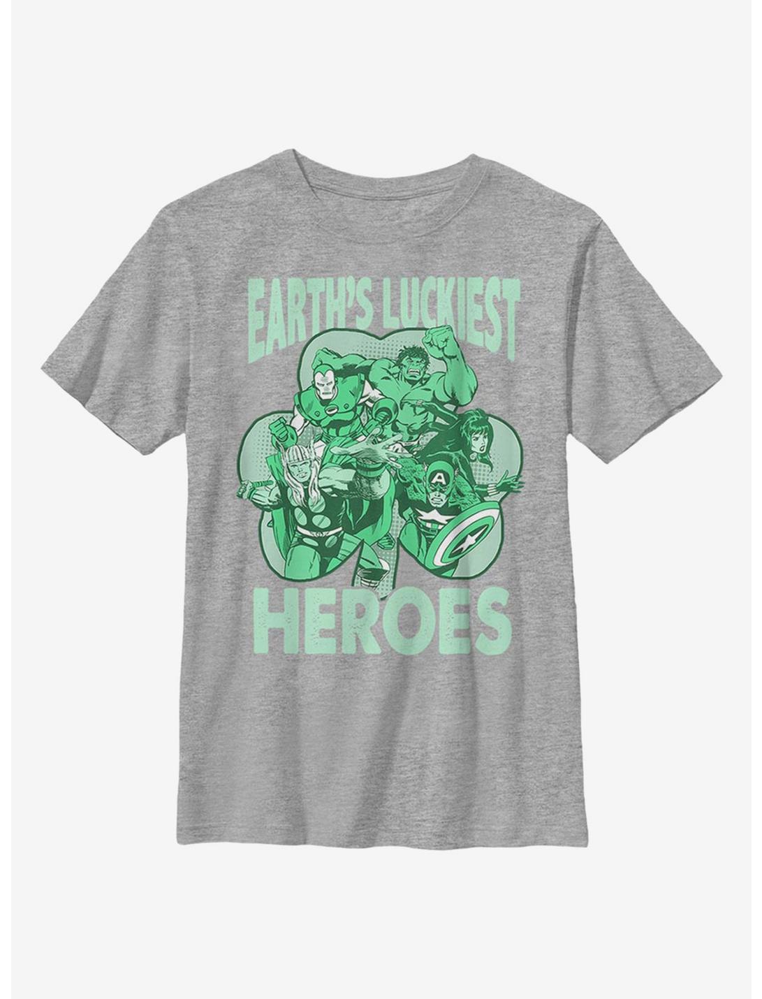 Marvel Avengers Luck Of The Hero Youth T-Shirt, ATH HTR, hi-res