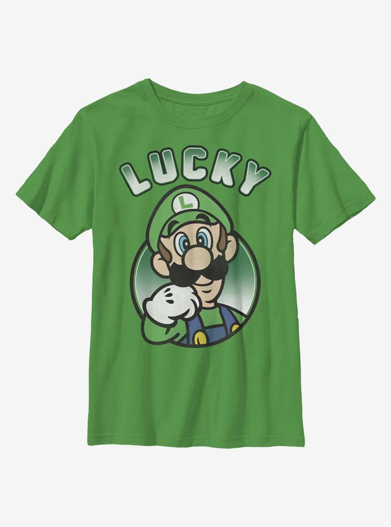 Nintendo Super Mario Lucky Luigi Youth T-Shirt, , hi-res