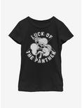 Marvel Black Panther Luck Of The Panther Youth Girls T-Shirt, BLACK, hi-res