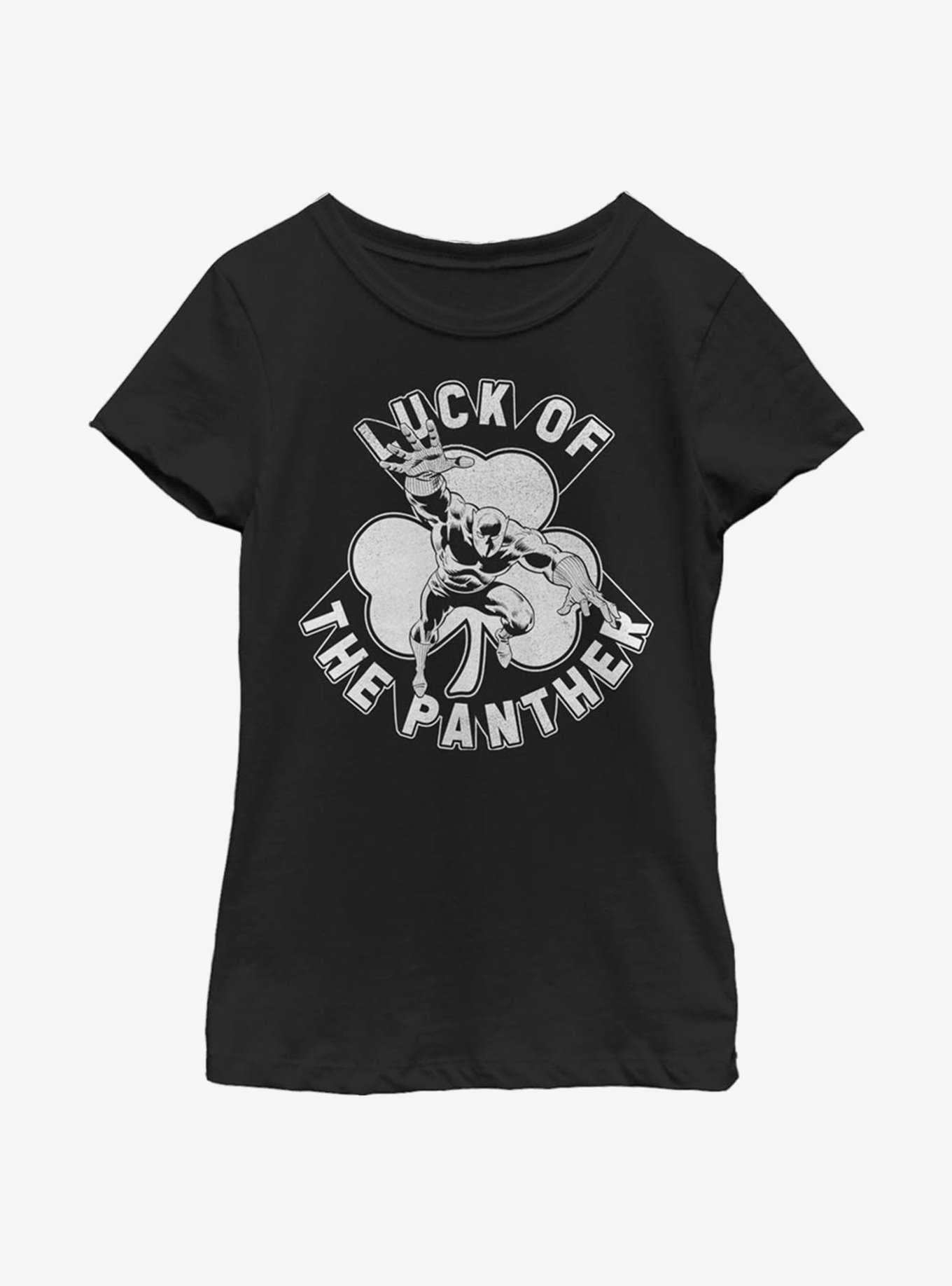 Marvel Black Panther Luck Of The Panther Youth Girls T-Shirt, , hi-res