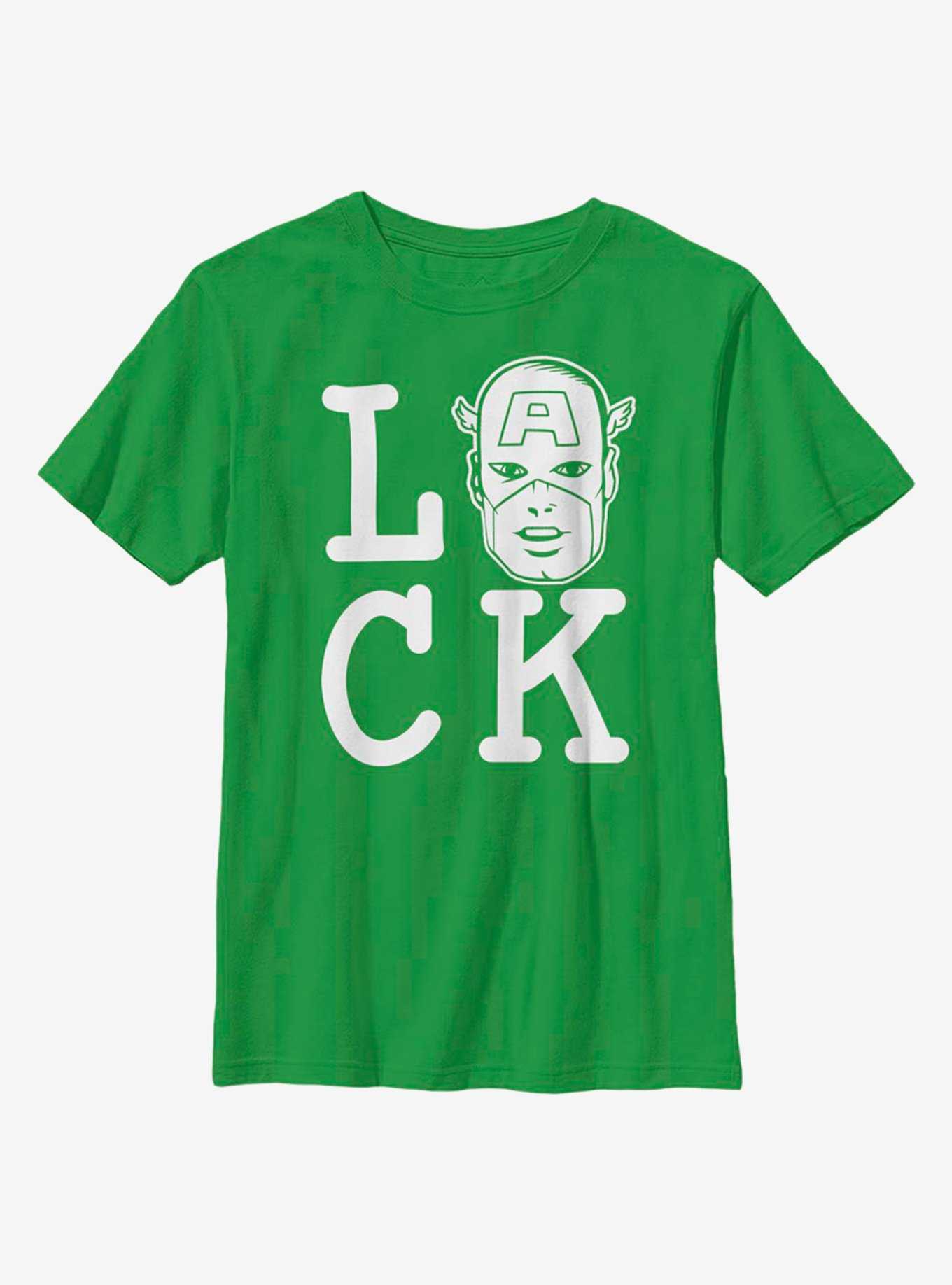 Marvel Captain America Captain Of Luck Youth T-Shirt, , hi-res
