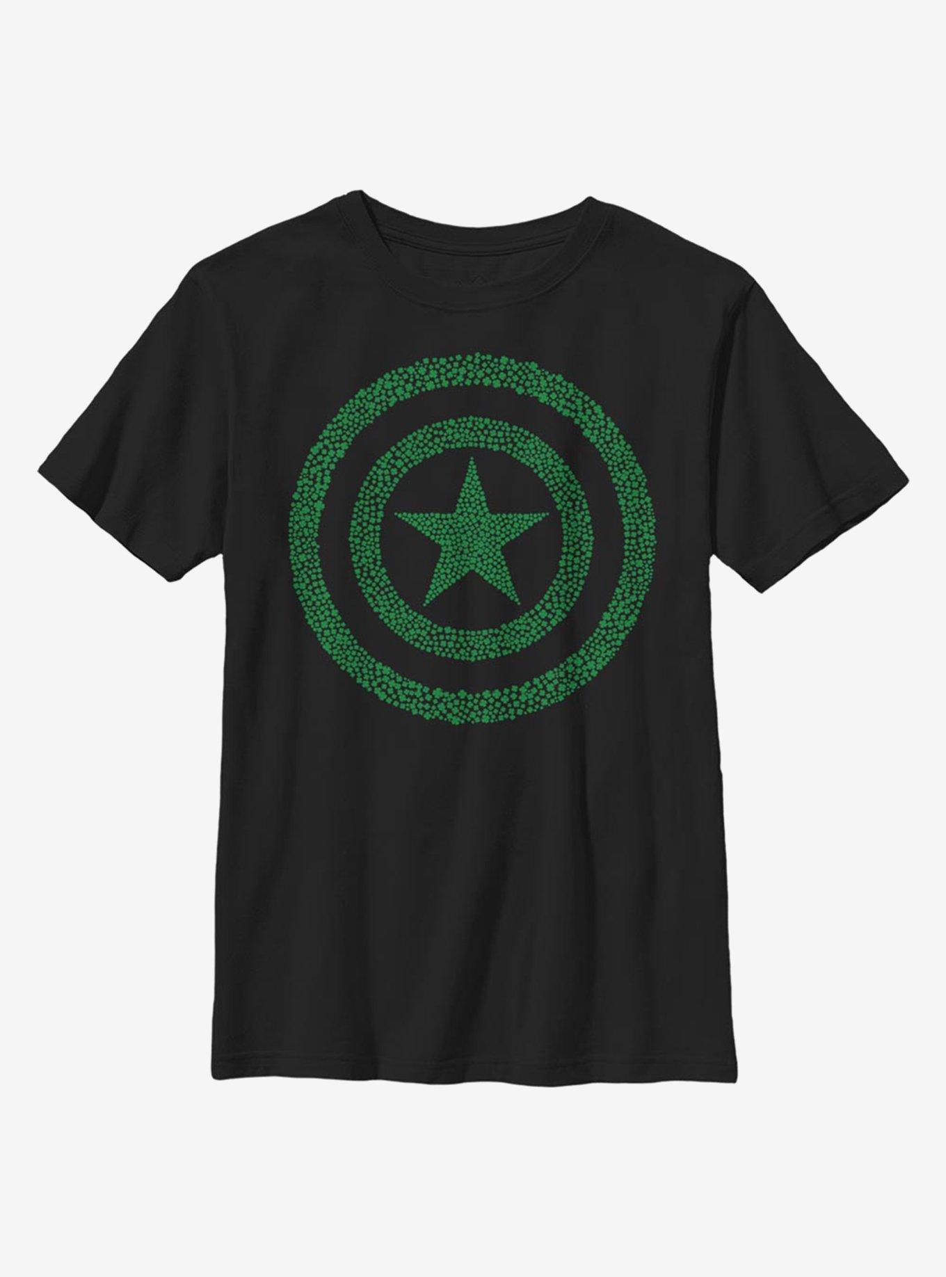 Marvel Captain America Clover Shield Youth T-Shirt, , hi-res