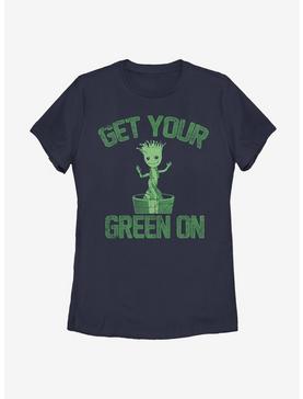 Marvel Guardians Of The Galaxy Groot Green Womens T-Shirt, NAVY, hi-res