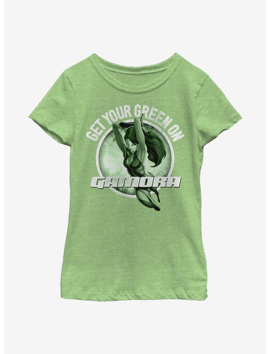 Marvel Guardians Of The Galaxy Gamora Green Youth Girls T-Shirt, GRN APPLE, hi-res