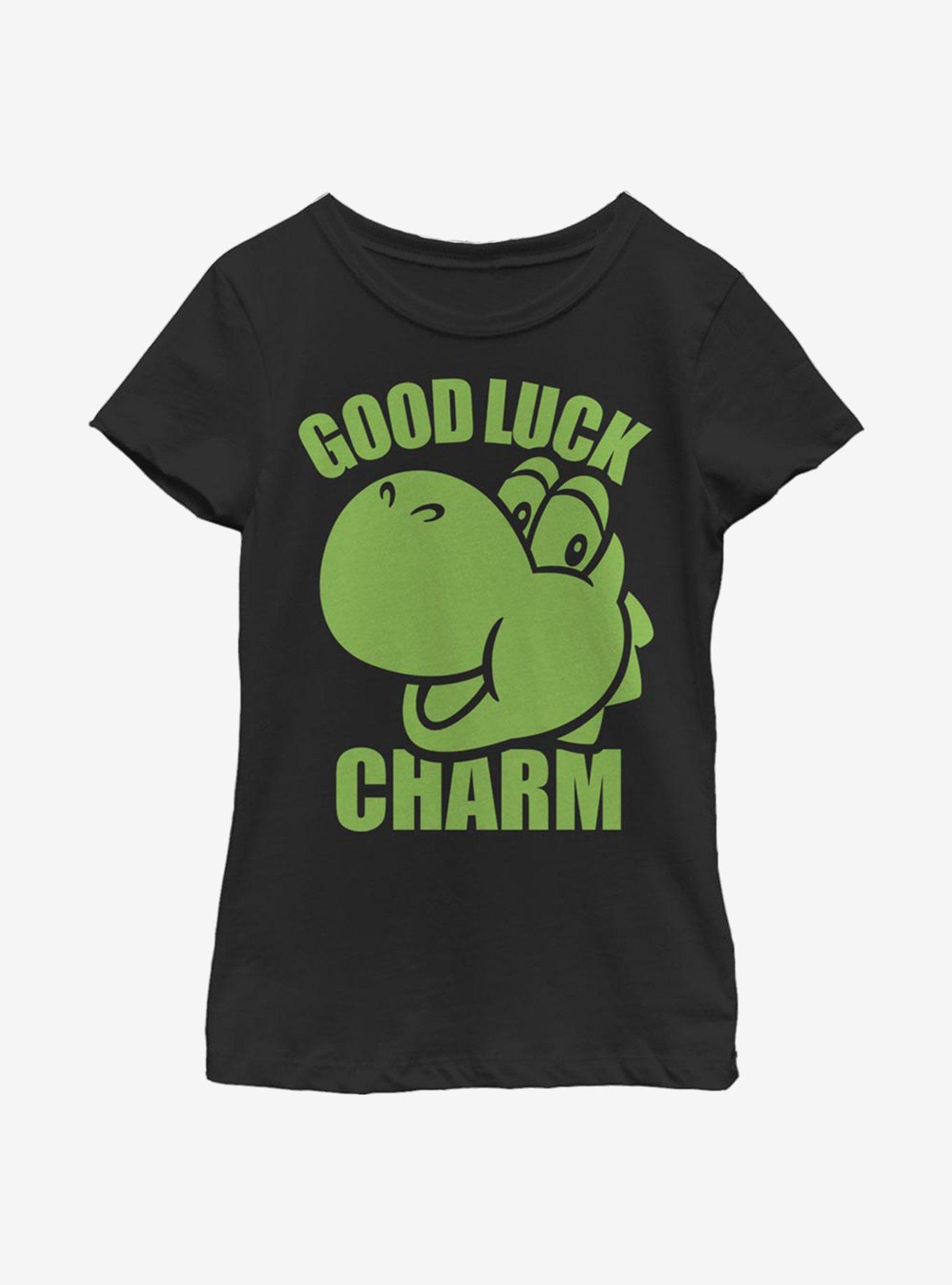 Nintendo Super Mario Yoshi Good Luck Charm Youth Girls T-Shirt, , hi-res