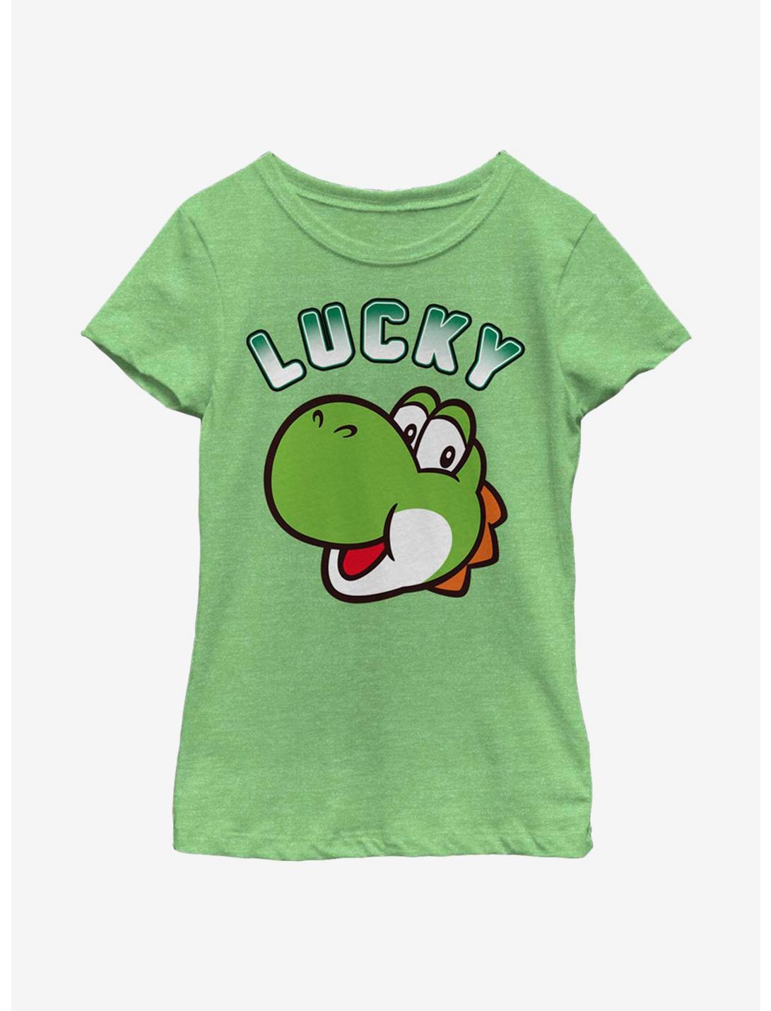 Nintendo Super Mario Yoshi Lucky Youth Girls T-Shirt, GRN APPLE, hi-res