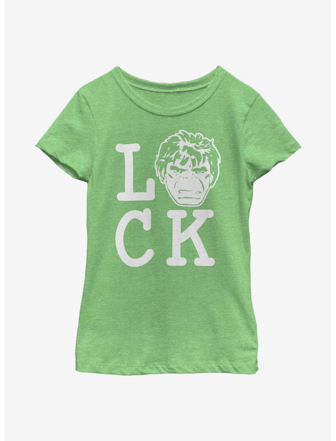 Marvel Hulk Luck Youth Girls T-Shirt, GRN APPLE, hi-res