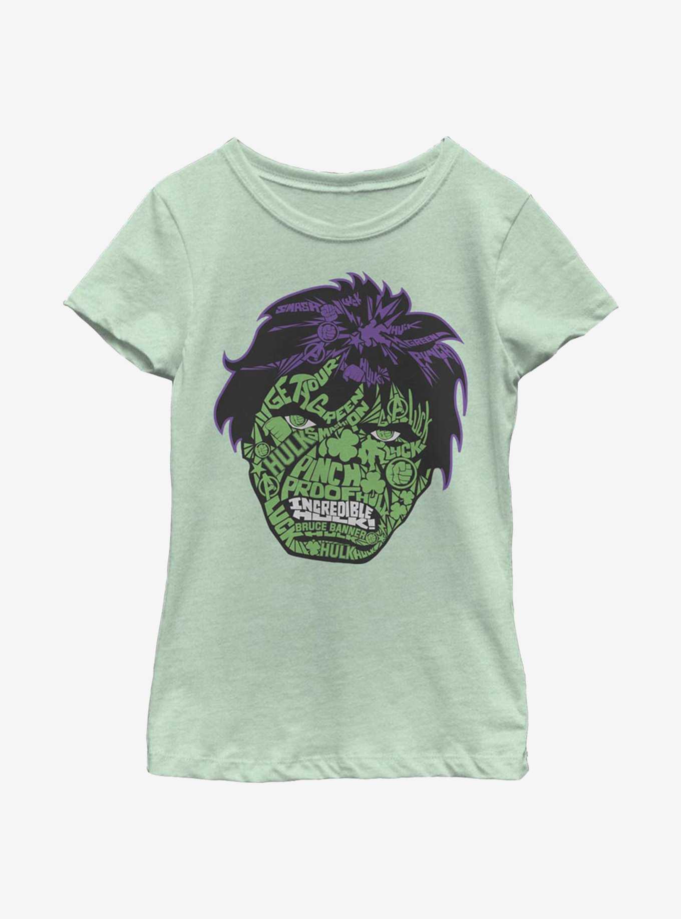 Marvel Hulk Luck Icons Face Youth Girls T-Shirt, , hi-res