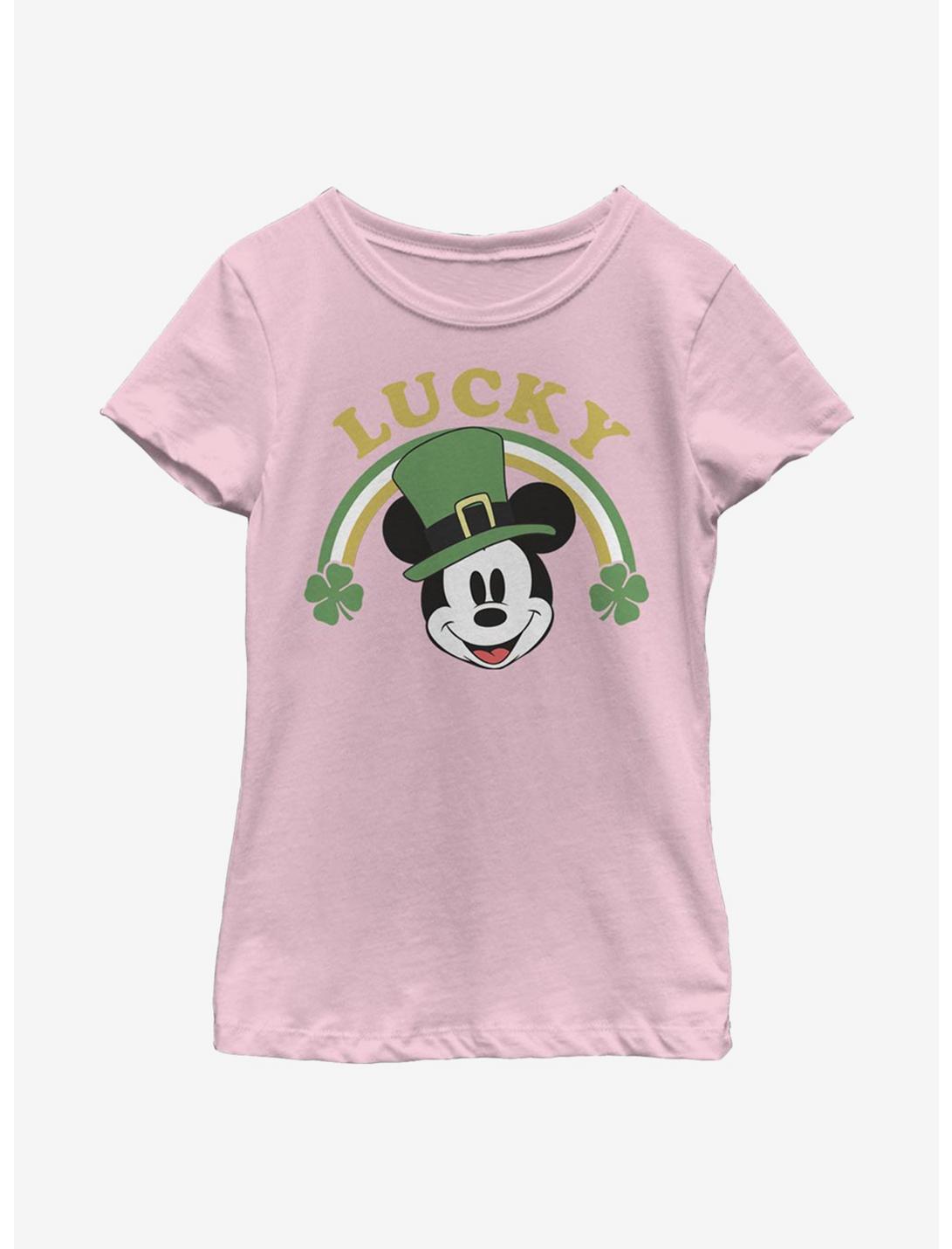 Disney Mickey Mouse Lucky Mickey Youth Girls T-Shirt, PINK, hi-res