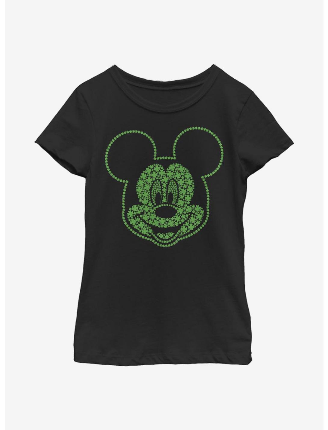 Disney Mickey Mouse Mickey Clovers Youth Girls T-Shirt, BLACK, hi-res